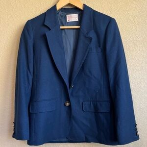 Vintage Pendleton Virgin Wool Blazer Petite Size 2 Portland Oregon Damaged